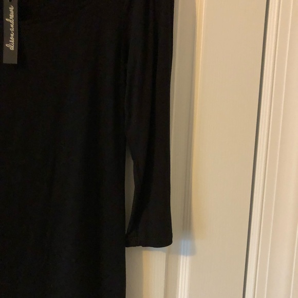 Alison Andrews 3/4 Sleeve Black Rayon Top with Tag Size Small - Picture 4 of 6